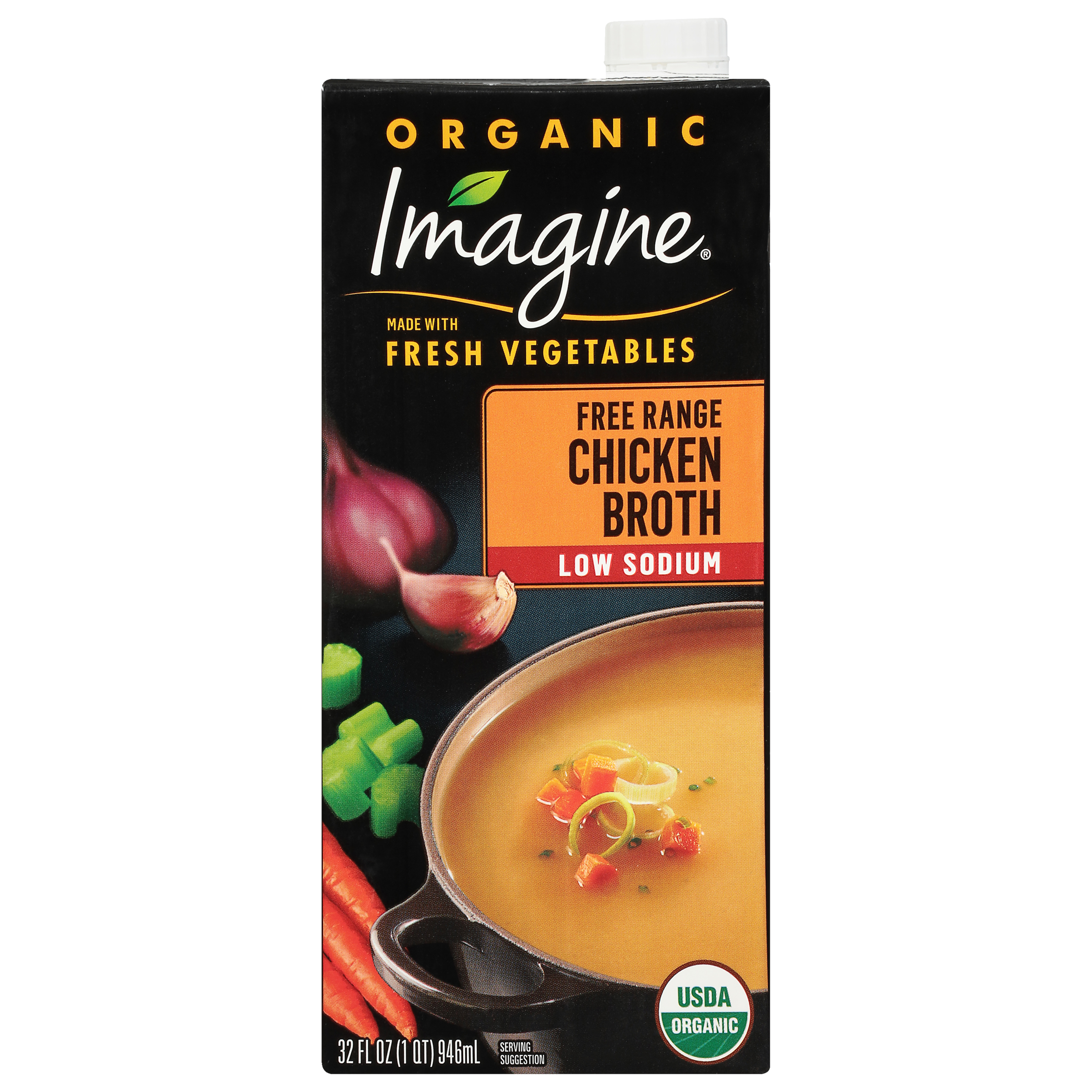 M96001 Imagine Low Sodium Organic Free Range Chicken Broth